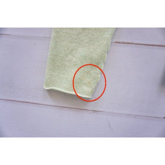 360 Cashmere Light Green 100% Cashmere V-Neck Sweater - Size S - Picture 6 of 8